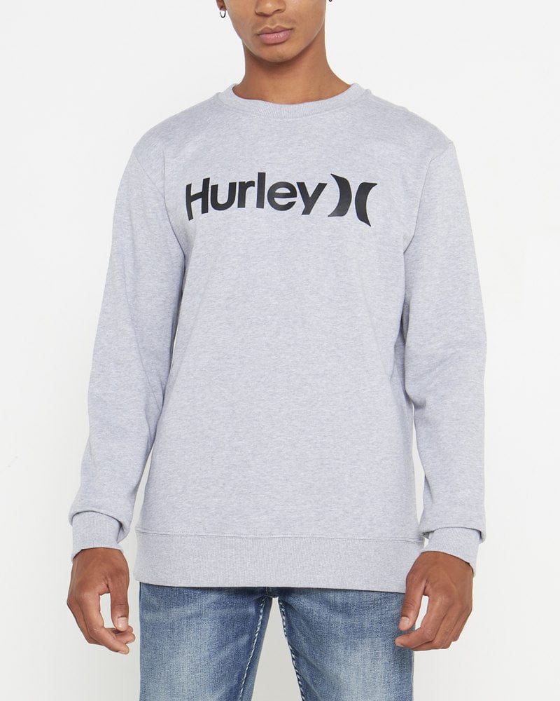 Hurley Sweater Size Medium Hurley One & Only Crew Fleece Grey