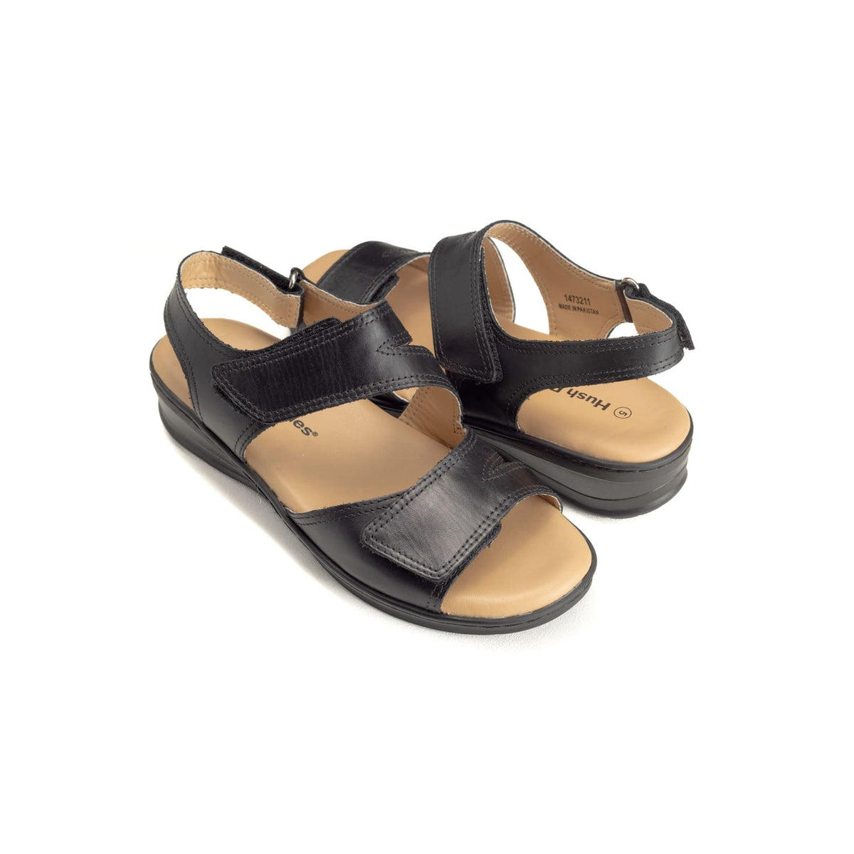 Hush Puppies Sandals Hush Puppies Giovanna Leather Sandals - Black HPL01453BKBK