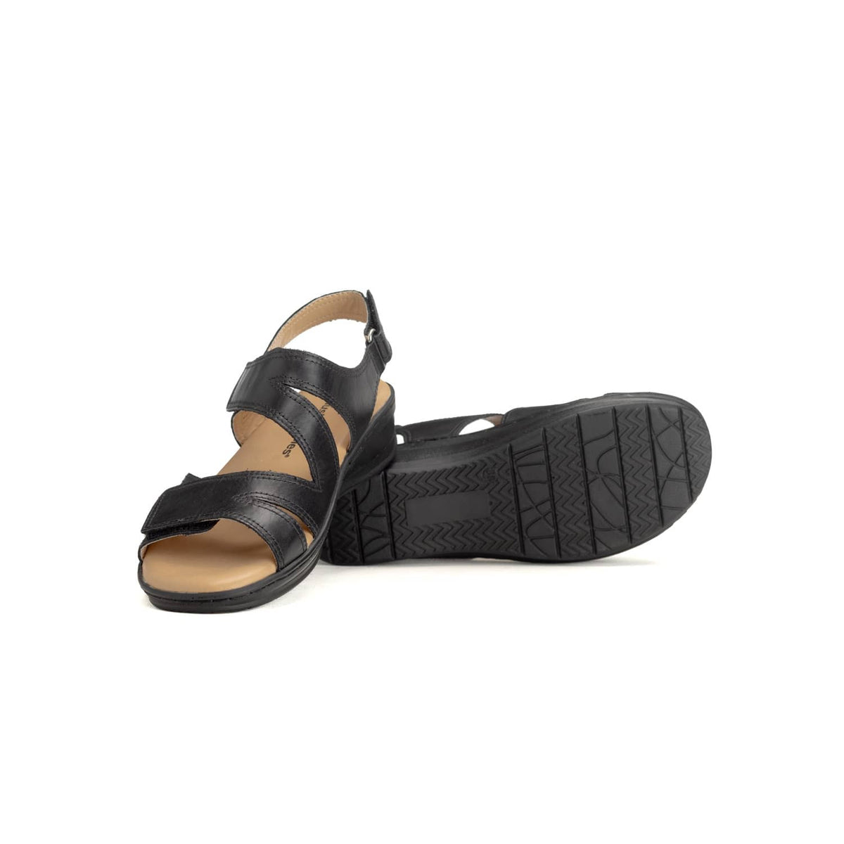 Hush Puppies Sandals Hush Puppies Giovanna Leather Sandals - Black HPL01453BKBK