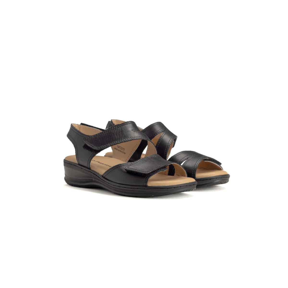 Hush Puppies Sandals Hush Puppies Giovanna Leather Sandals - Black HPL01453BKBK