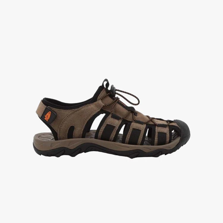 Hush Puppies Sandals Hush Puppies Mens Porting Sandal Taupe Suede Mesh