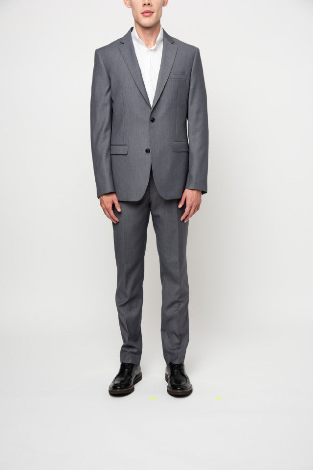 Polo Men's Custom Fit Suit Shark Skin