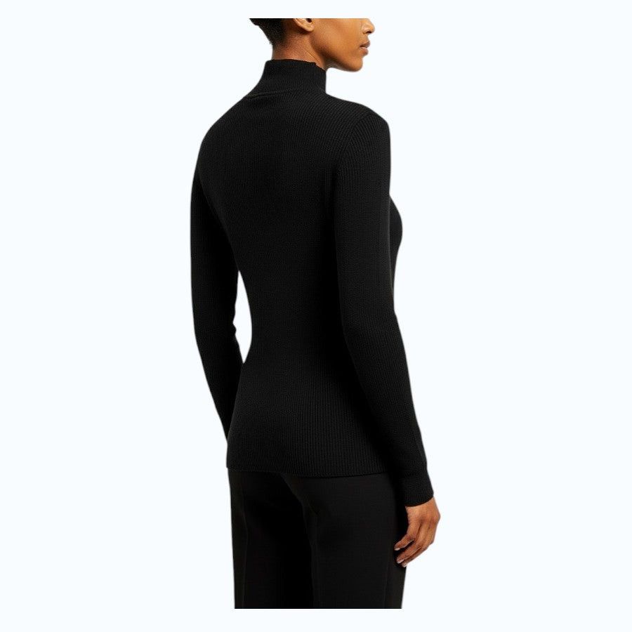 Polo Womens Amelia Long Sleeve Mock Neck Knit Black 0070328.