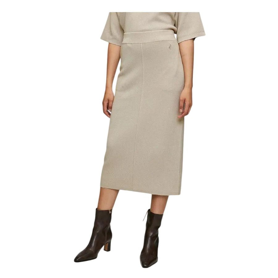 Polo Woman's Knit Skirt Tiffany  Oatmeal.