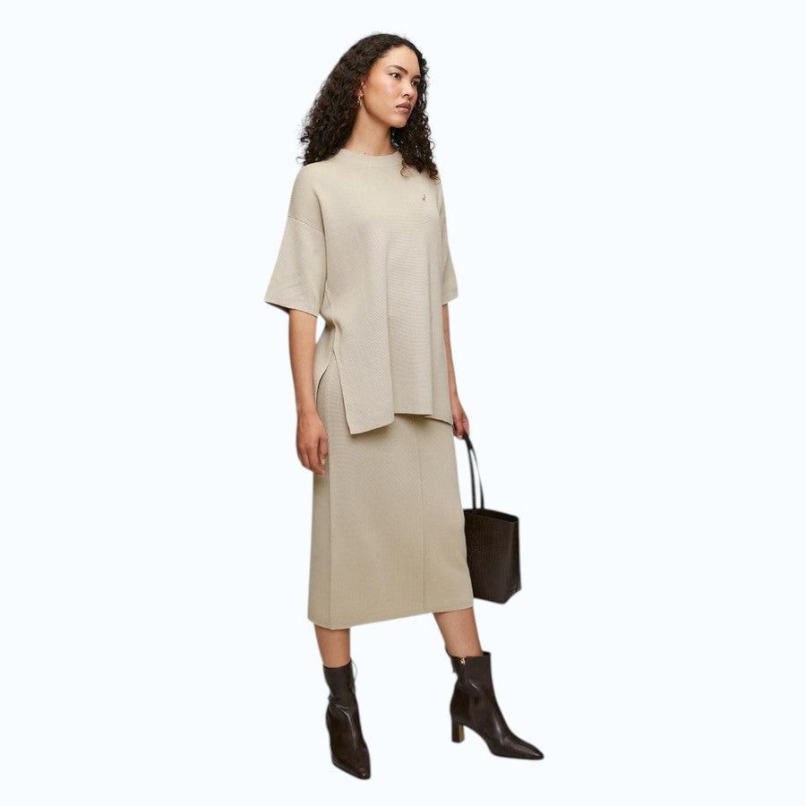 Polo Woman's Knit Skirt Tiffany  Oatmeal.