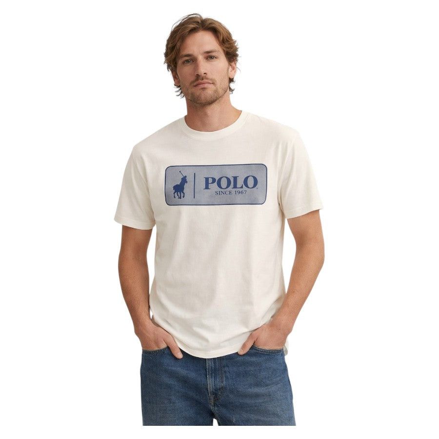 POLO BLOCK Logo White Short Sleeve Tee Shirt 0070480.
