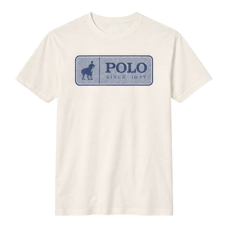 POLO BLOCK Logo White Short Sleeve Tee Shirt 0070480.