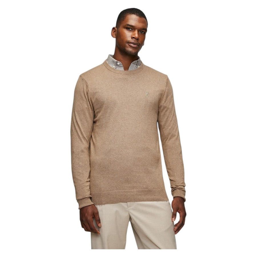 Polo jersey Essential Cotton Crew Long Sleeve Knitwear Brown 0072602.