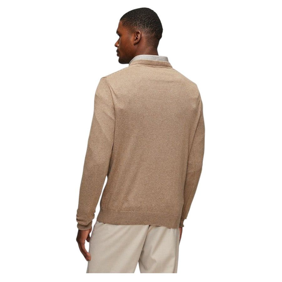 Polo jersey Essential Cotton Crew Long Sleeve Knitwear Brown 0072602.