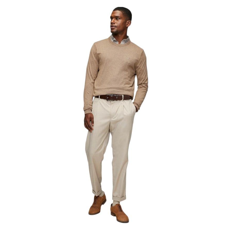 Polo jersey Essential Cotton Crew Long Sleeve Knitwear Brown 0072602.