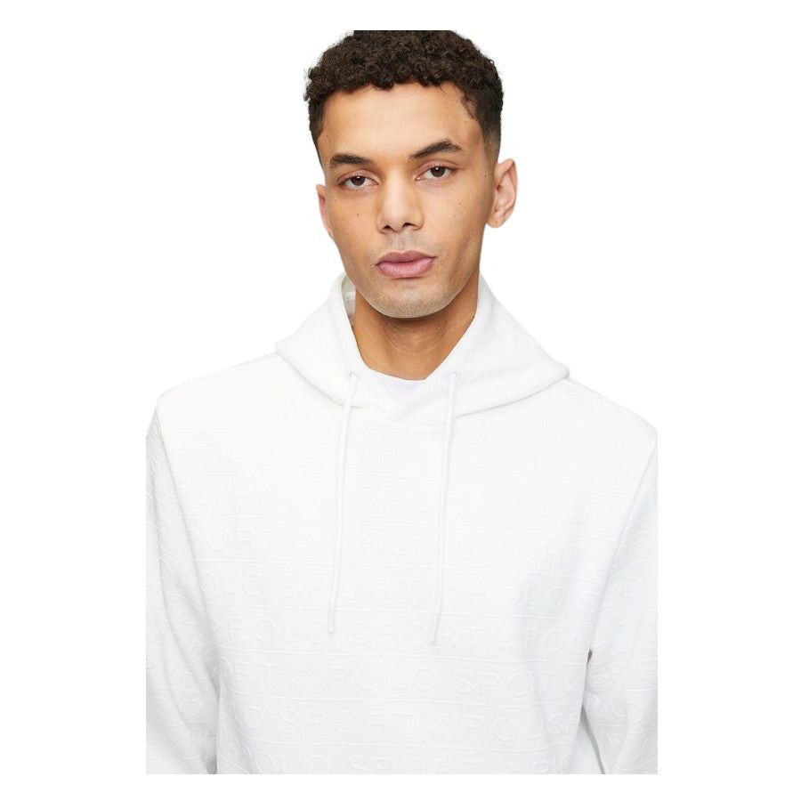 Polo Sports Long Sleeve Aop Fleece Hoody Thando White.