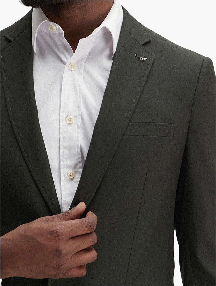 Polo Custom Fit Suit Dark Green