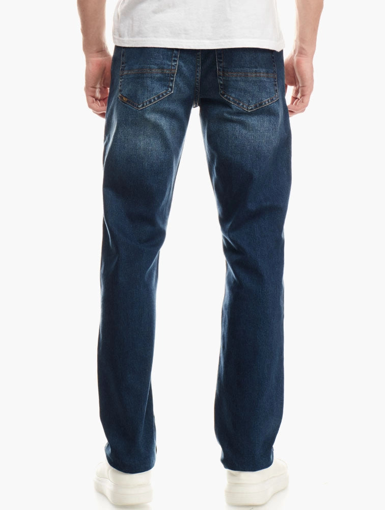 Jeep Mens Vintage Indigo Straight Leg Jeans