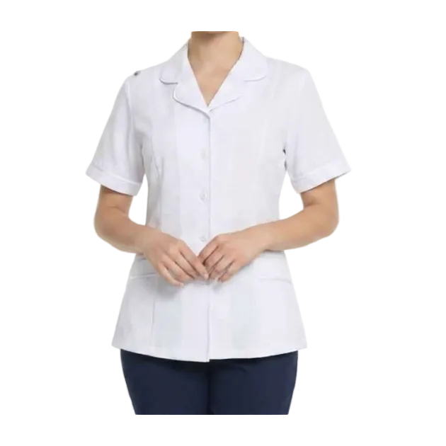 Bobsons Larimar Nurses Blouse Button Up Tunic-White N110BM