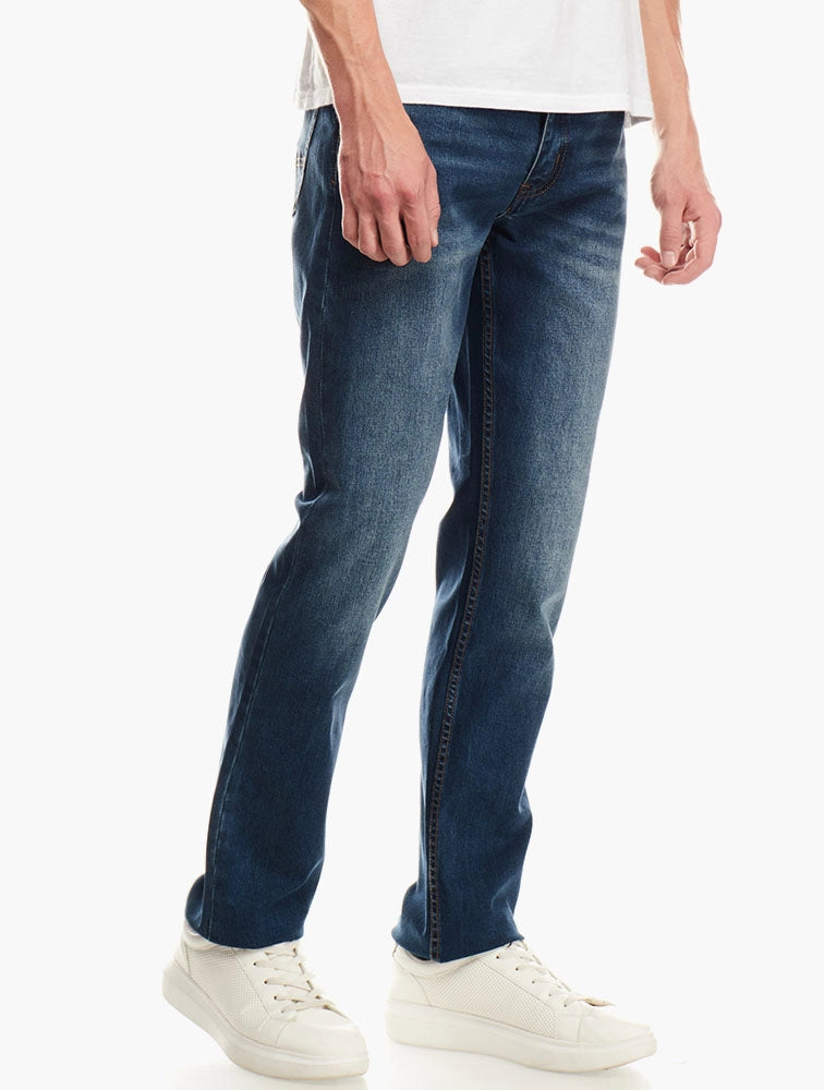 Jeep Mens Vintage Indigo Straight Leg Jeans