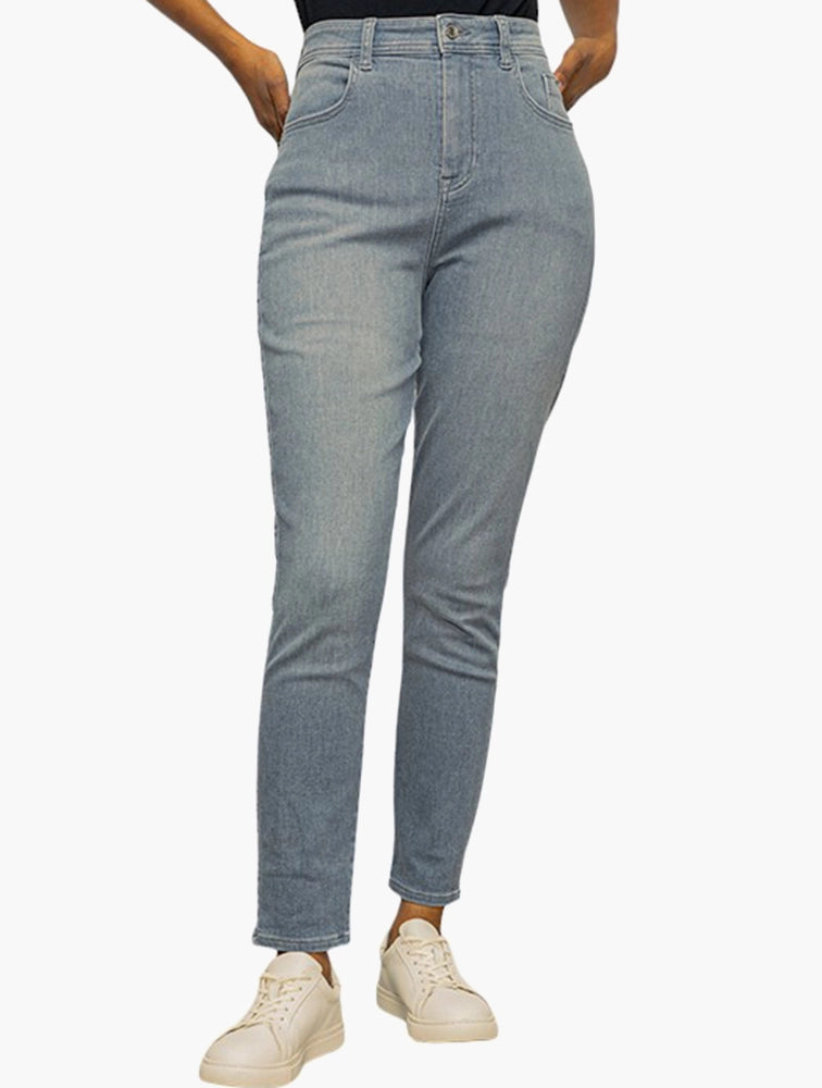 Polo Ladies Cally High Waist Skinny Jeans-Grey Wash 0042790