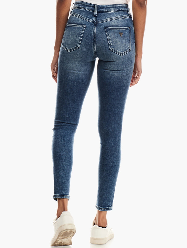 Guess Ladies Mid Wash Lancy 1981 Skinny Jeans GM06093