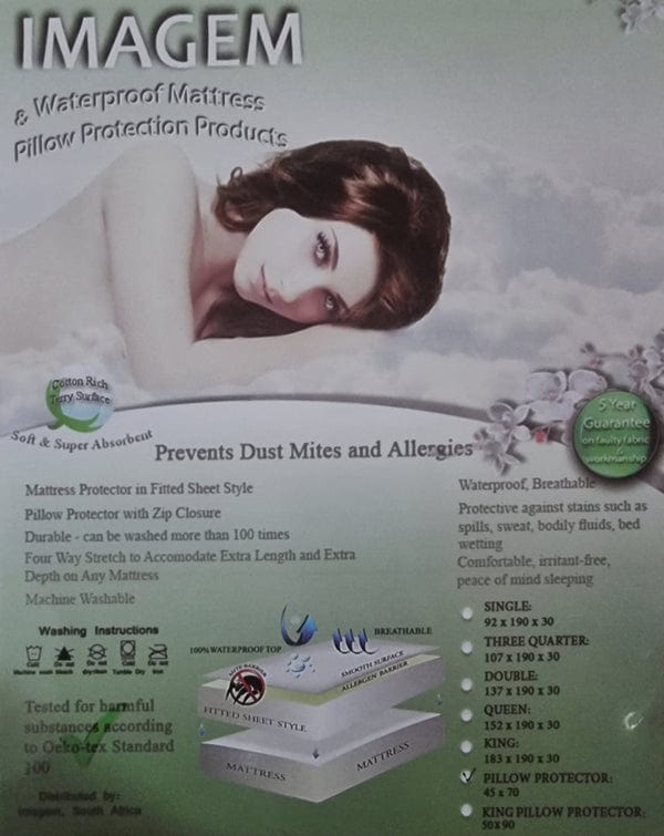 Imagem Mattress Protector Imagem Waterproof Protective Pillow Cover (7881009102937)