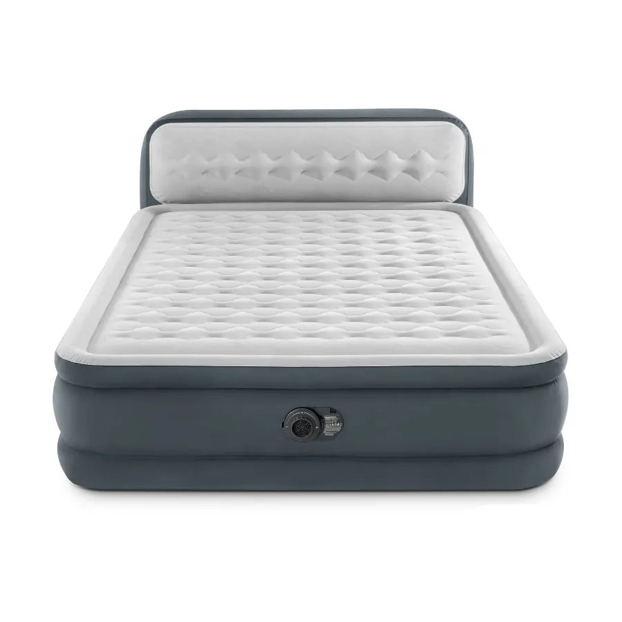 Intex Airbed Intex Dura-Beam Deluxe Ultra Plush Headboard Queen Airbed with Built-In Pump 152cm I30843