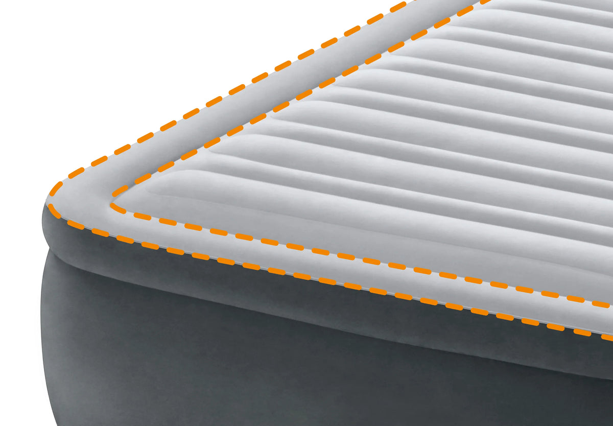 Intex Airbed Intex Dura-Beam Deluxe Ultra Plush Headboard Queen Airbed with Built-In Pump 152cm I30843