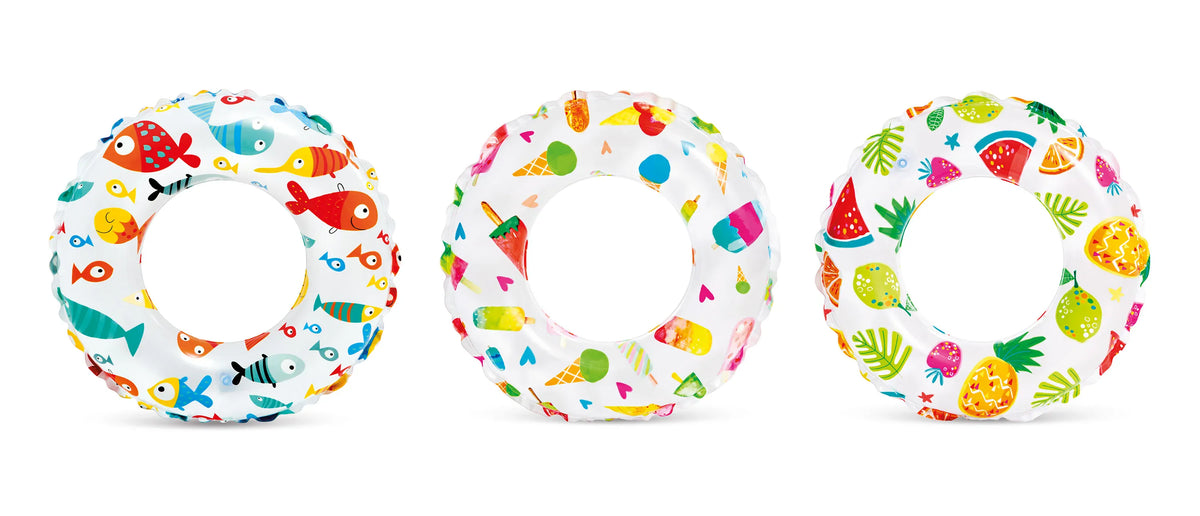 Intex Airbed Intex Lively Print Inflatable Swim Rings I30753