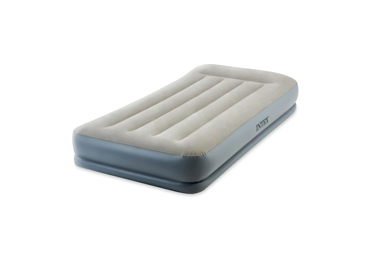 Intex Airbed Intex Single Pillow Rest Mid-Rise Airbed With Built In Electric Pump 99cm x 1.91m x 30cm I30829