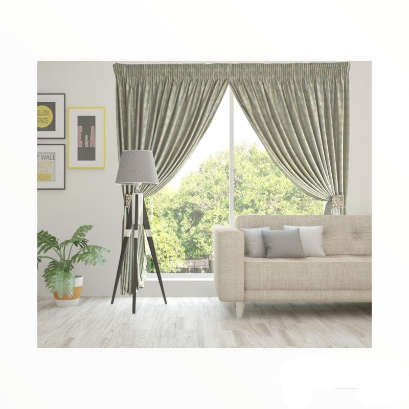 ISTANBUL FABRICS Curtaining Fabric Curtaining SL2108 Green/Beige 240cm (7529083994201)