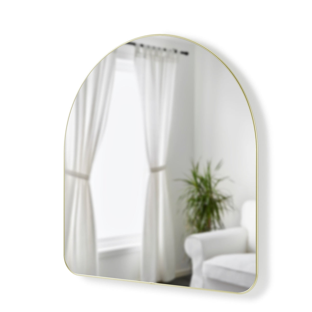 Umbra Hubba Arched Wall Mirror 86X91cm Brass UMB1017061104