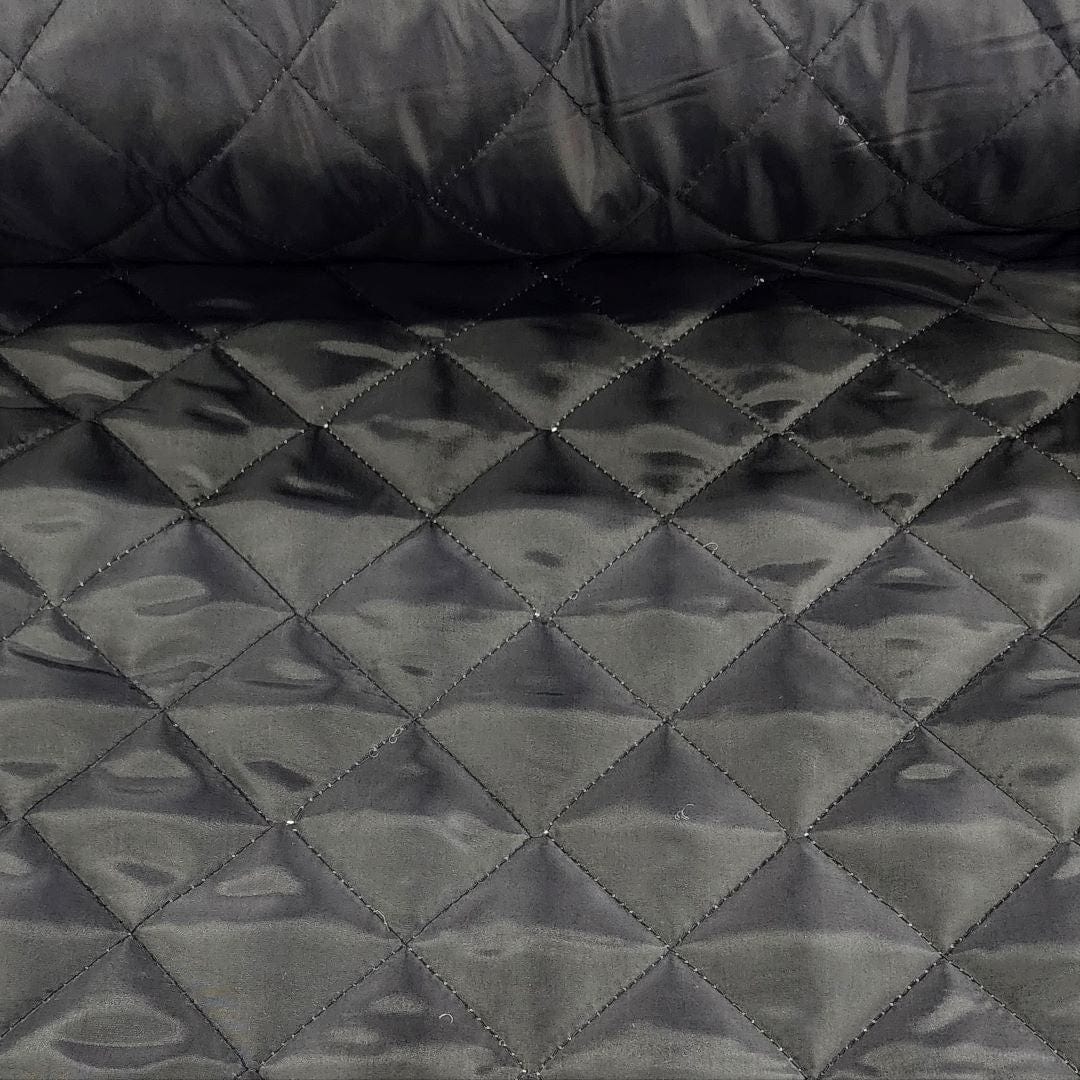 JACKETING Dress Fabrics Quilted Jacket Lining Fabric Black 140cm (7311110668377)