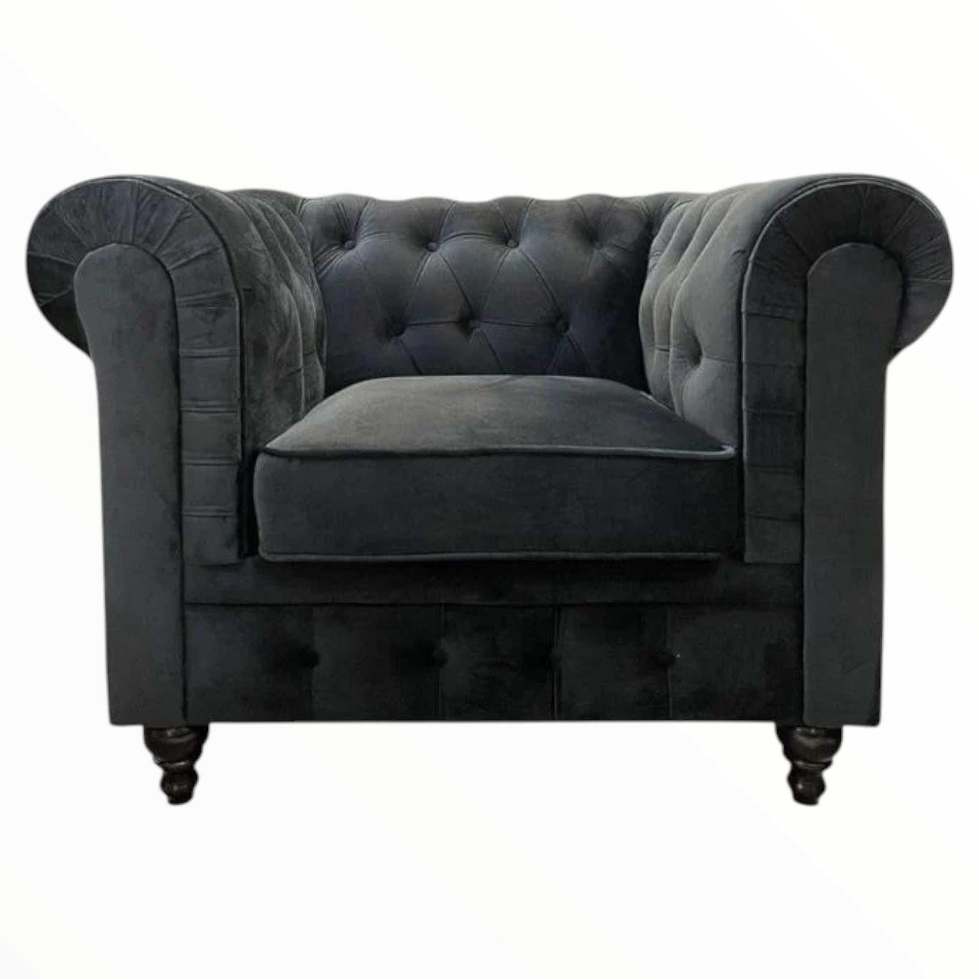 Velvet Upholstery Jaguar Dark Grey 140 cm