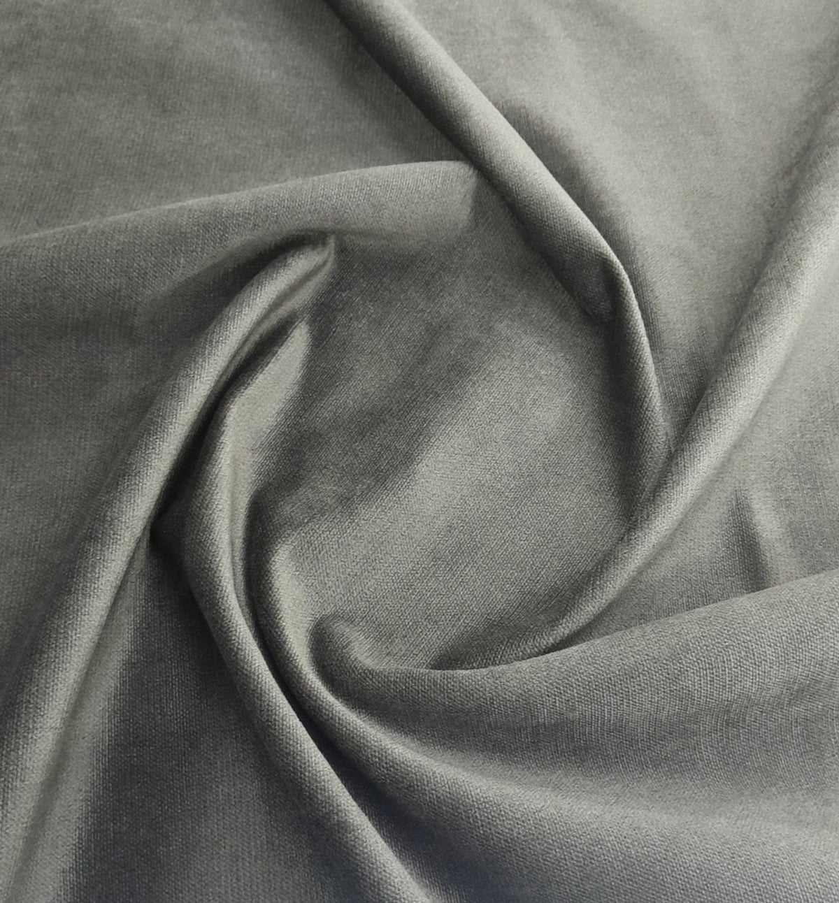 Velvet Upholstery Jaguar Dark Grey 140 cm