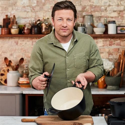 JAMIE OLIVER Pots Set Jamie Oliver Tefal Round Cast Iron Stewpot, 24cm E2124655 (7742097424473) (7742116692057)