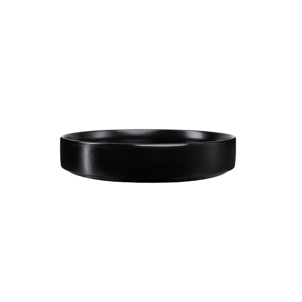 Jan BOWL Jan Flat Stackable Pasta Bowl Black JH-000066