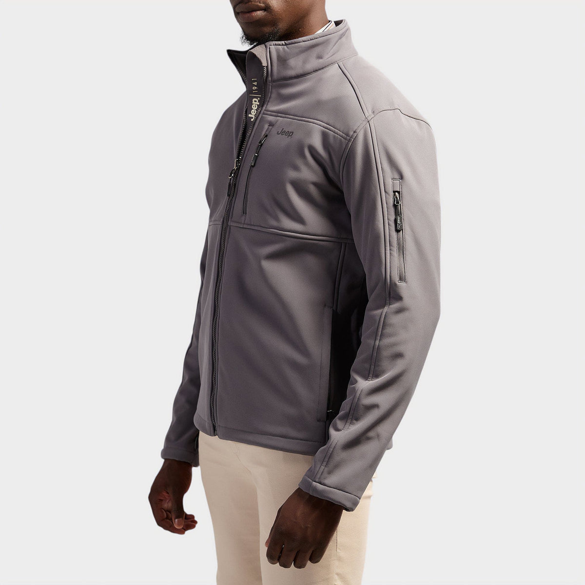 Jeep Jackect Jeep Funnel Neck Soft Shell Grey