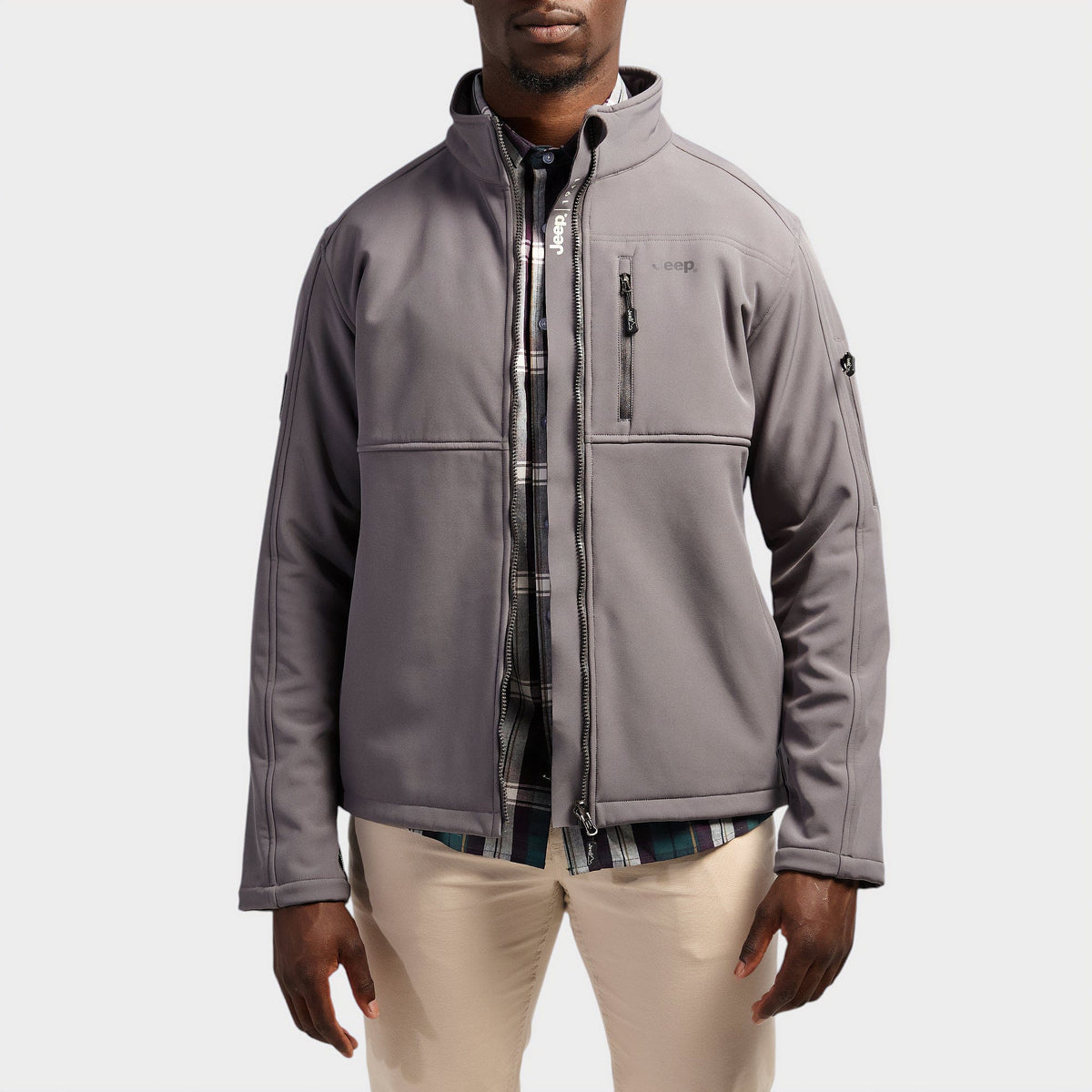 Jeep Jackect Jeep Funnel Neck Soft Shell Grey