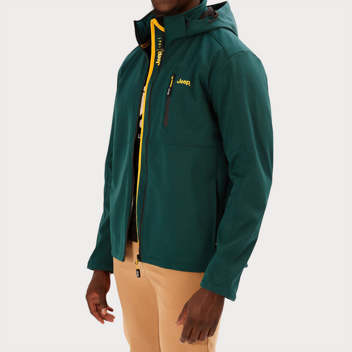 Jeep Jacket Jeep Funnel Neck Soft Shell Jacket Green