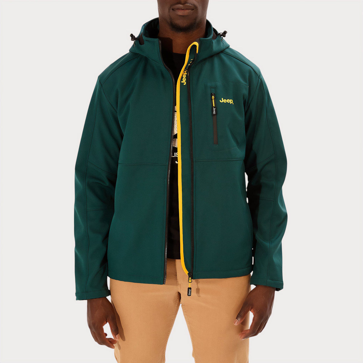 Jeep Jacket Jeep Funnel Neck Soft Shell Jacket Green