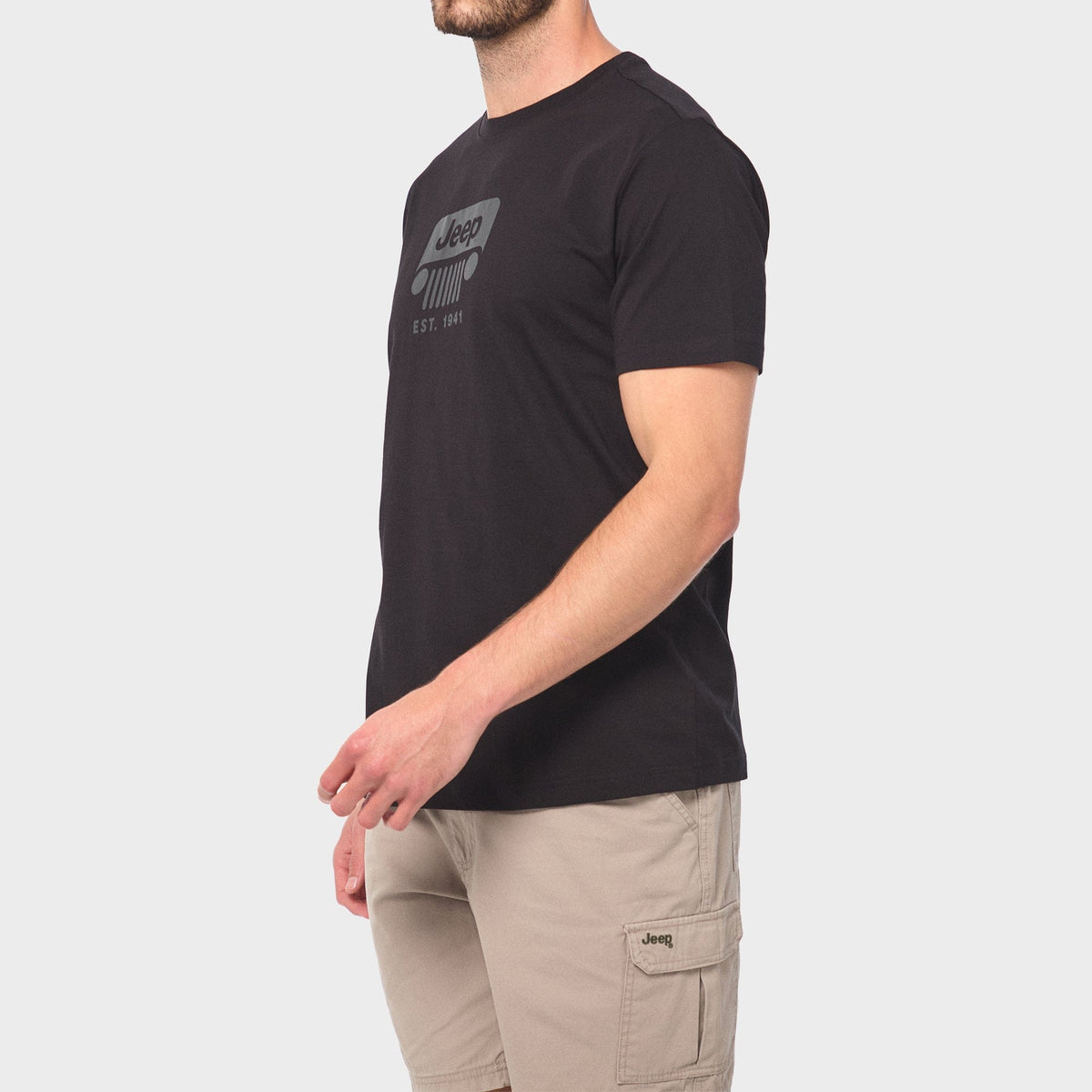 Jeep T Shirt Jeep Men's Core Logo Grill Tee Black