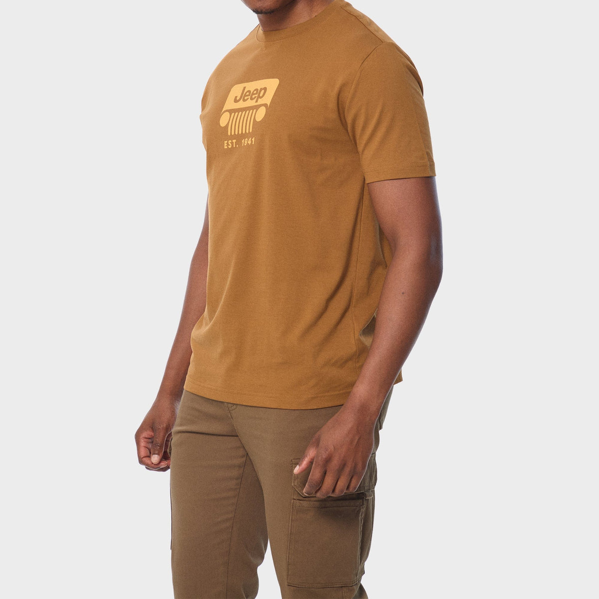 Jeep T Shirt Jeep Men's Core Logo Tee Brown