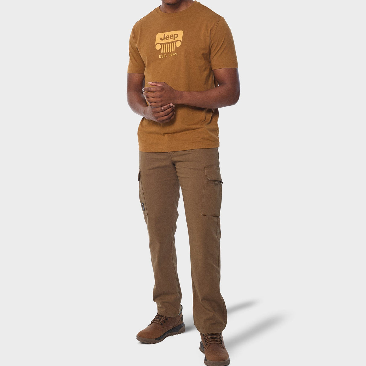Jeep T Shirt Jeep Men's Core Logo Tee Brown