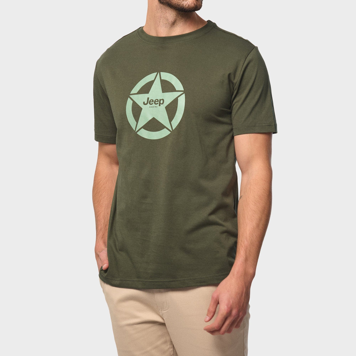 Jeep T Shirt Jeep Men's Core Logo Tee Olive