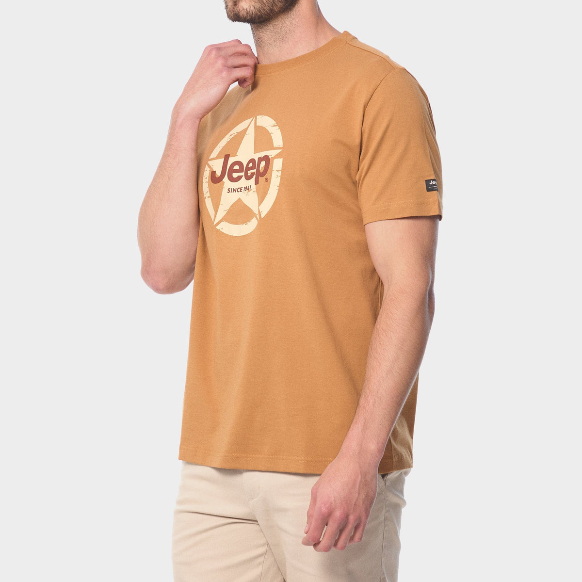 Jeep T Shirt Jeep Men's Fashion Graphic Tee Brown
