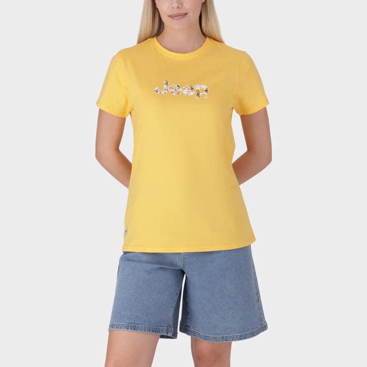Jeep T Shirt Jeep Women's Graphic T Shirt Yellow (7803183300697)