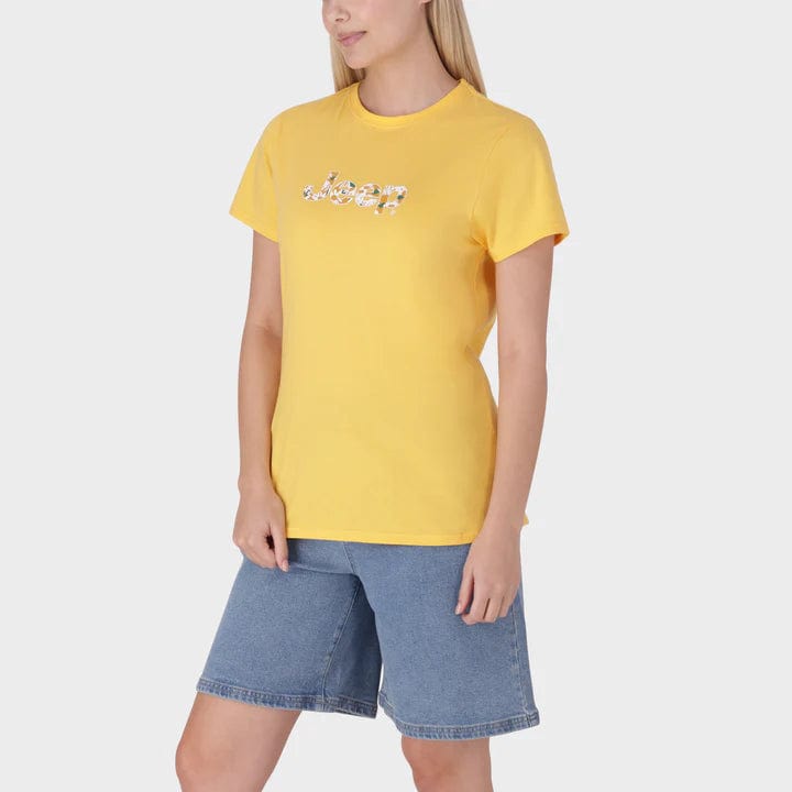 Jeep T Shirt Jeep Women's Graphic T Shirt Yellow (7803183300697)