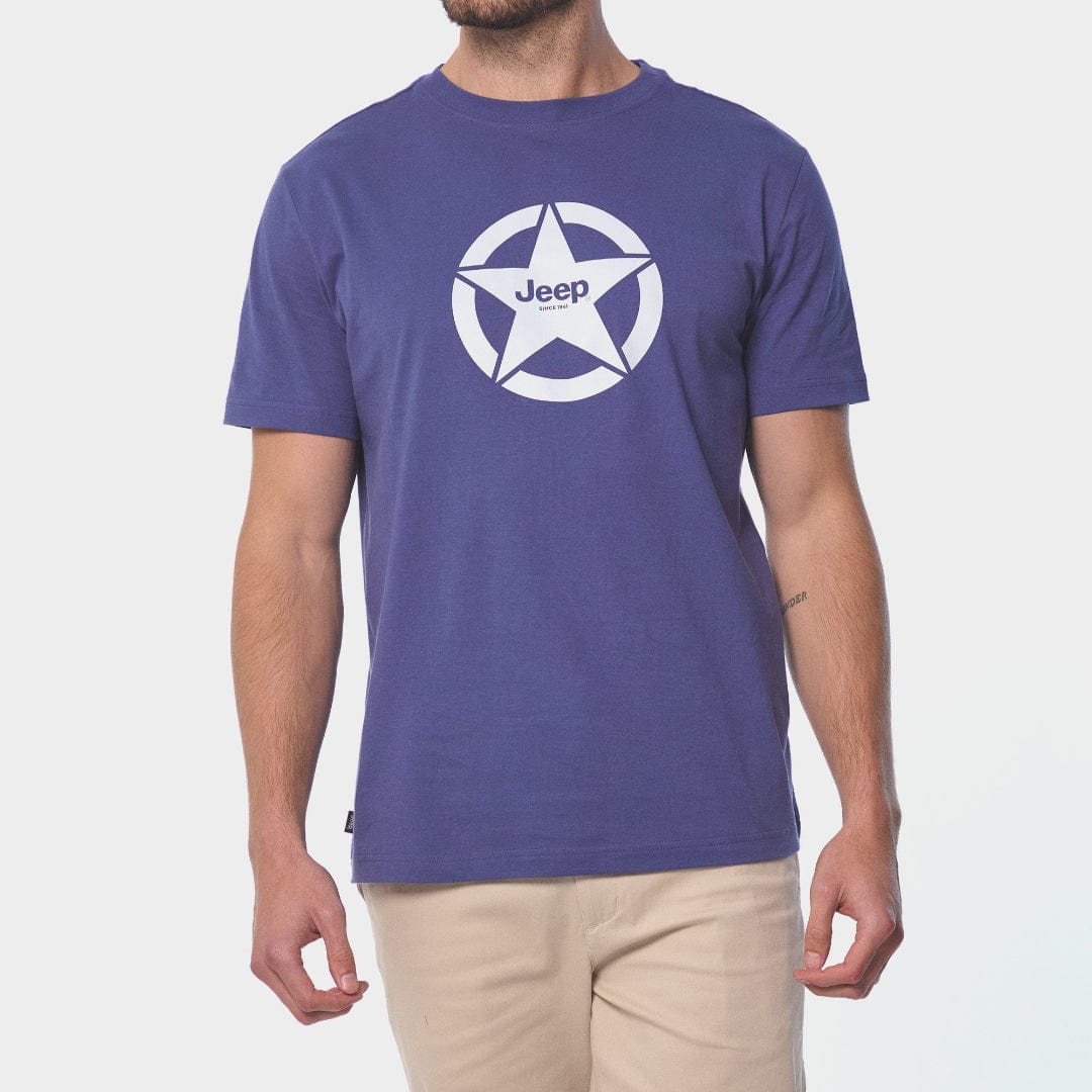 Jeep T Shirt L Jeep Men's Core Logo Tee Blue