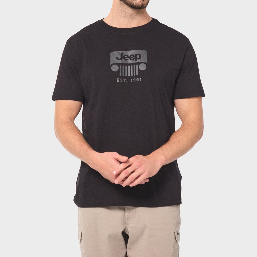 Jeep T Shirt M Jeep Men's Core Logo Grill Tee Black