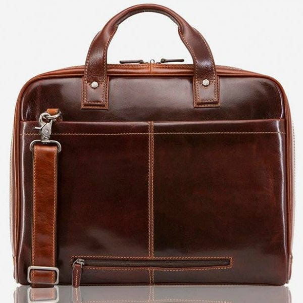 Jekyll & Hide Briefcase Jekyll & Hide Oxford 15” Laptop Briefcase Brown – 3707