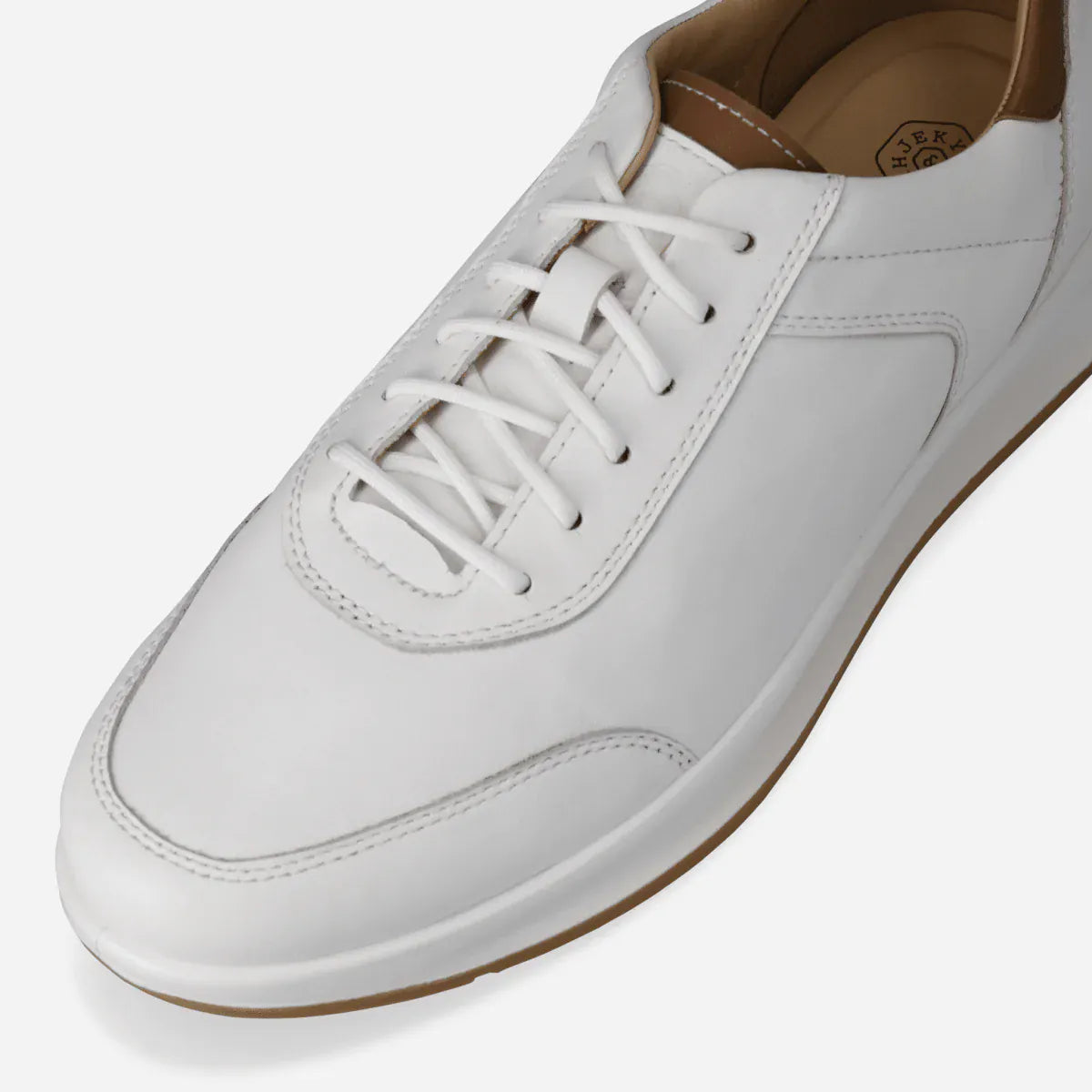 Jekyll & Hide Sneakers Jekyll & Hide Men's Clifton Sneaker-White Tan 2059WHTAN