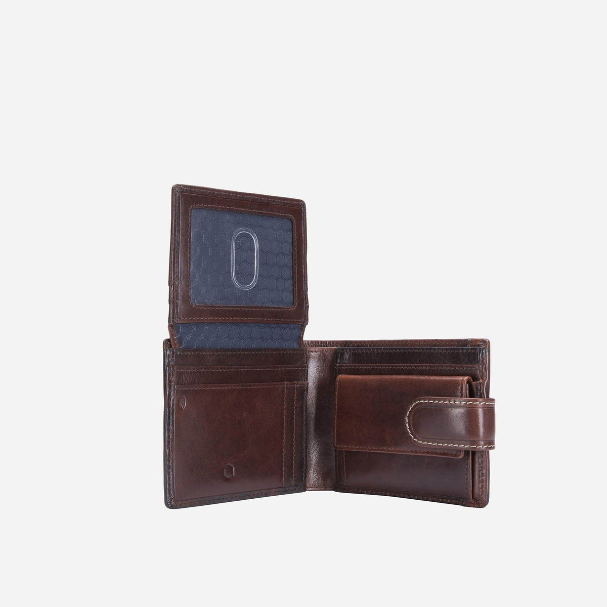 Jekyll & Hide Wallets Jekyll & Hide Oxford Billfold Wallet With Coin And Tab Closure Coffee