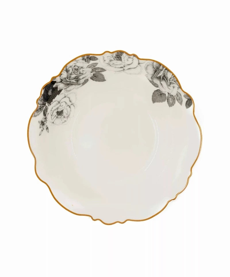 Jenna Clifford BOWL Jenna Clifford Black Rose Salad Bowl JC-7241 (7140051255385)